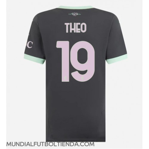 Camiseta AC Milan Theo Hernandez #19 Tercera Equipación Replica 2024-25 para mujer mangas cortas